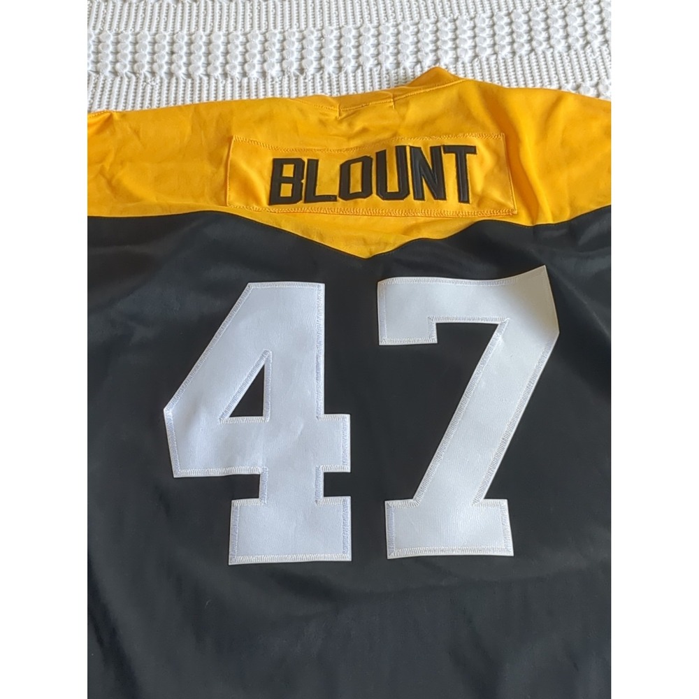 NWT Mitchell & Ness Throwback Jersey Pittsburgh Steelers Blount 47 Black Yellow